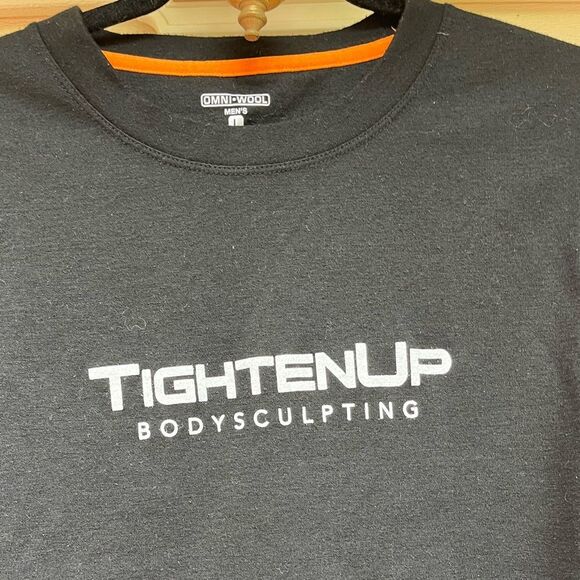 Omni Wool black thermal base, cropped long-sleeved crew neck top. men’s, Large - Picture 3 of 6